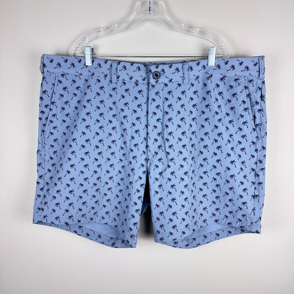 Bonobos Mens Shorts Size 44 Gray Black Palm Tree Print Golf Casual‎